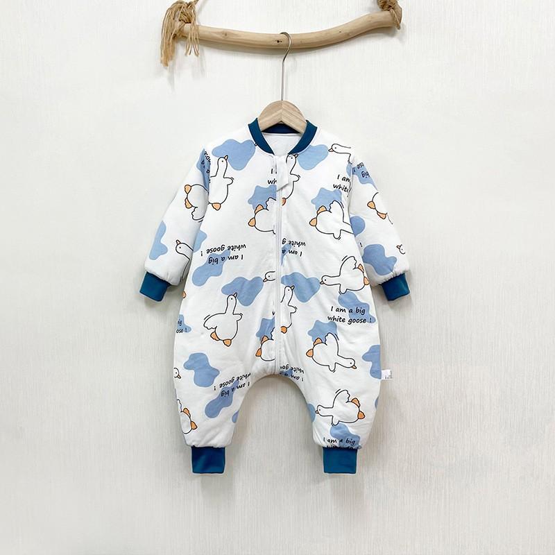 Thick Cotton Sleeping Bag Toddlers 1-3 Years Winter Warm Sleepwear 80-130cm Anti-Kick Belly Protection