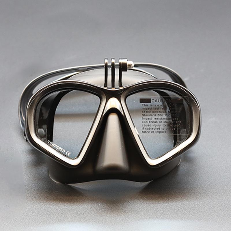 Low Volume Freediving Mask, Tempered Glass Lens Soft Silicone Waterproof Diving Gear for Snorkeling Spearfishing