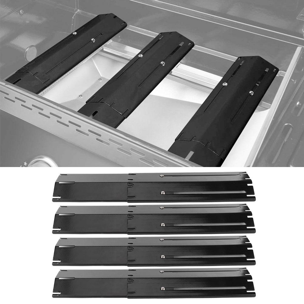 4 Sets Adjustable Grill Heat Plate Shield Heat Tent Replacement Parts Fit for Brinkman BBQ Gas Grill
