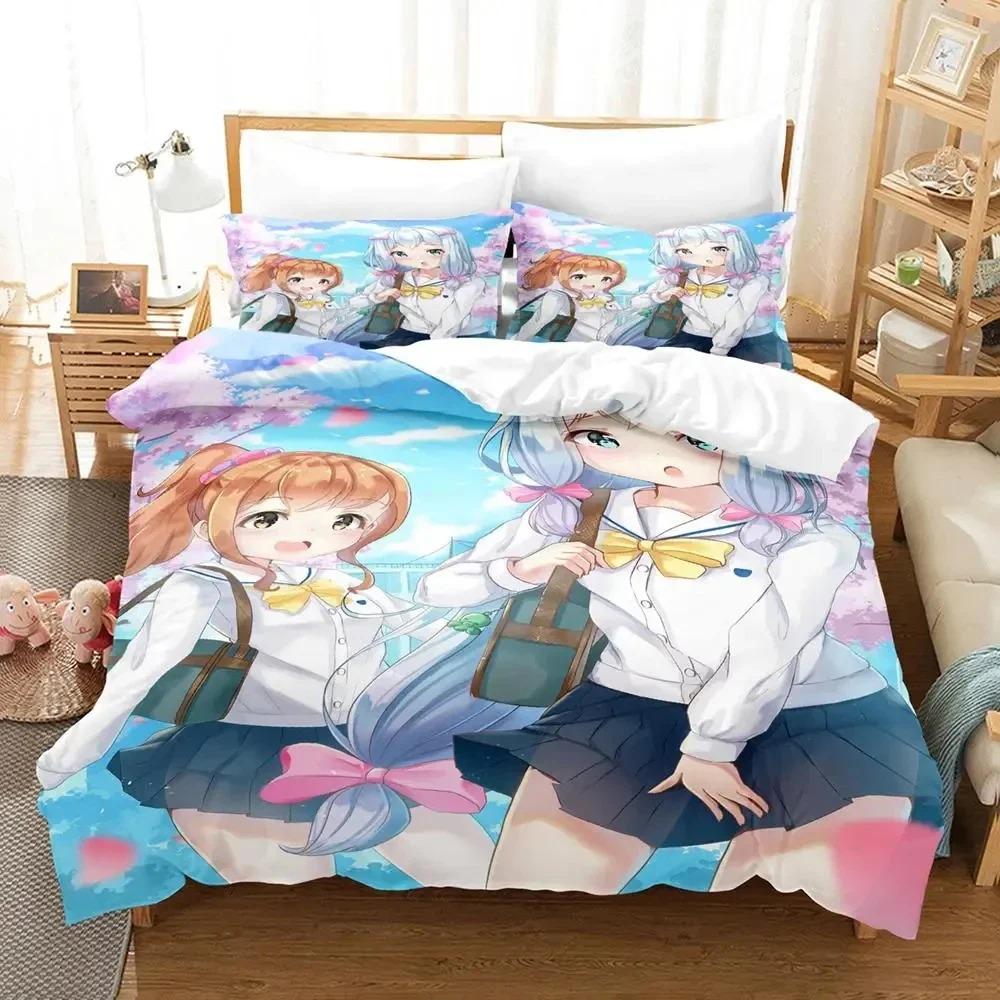 Anime Izumi Sagiri Eromanga Sensei Bedding Set Duvet Cover Bed Set Quilt Cover Pillowcase Comforter King Queen Size Boys Adult