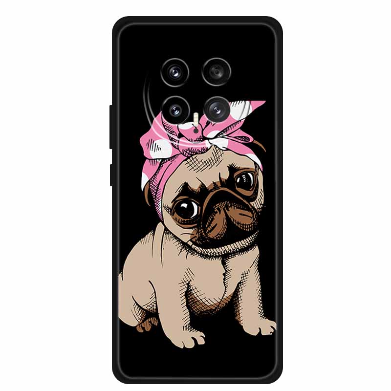 Black Silicone Case For Honor Magic8 Pro Case Cartoon Cat Soft Back Cover For Honor Magic 8 5G Pro Phone Case Coque Funda Para