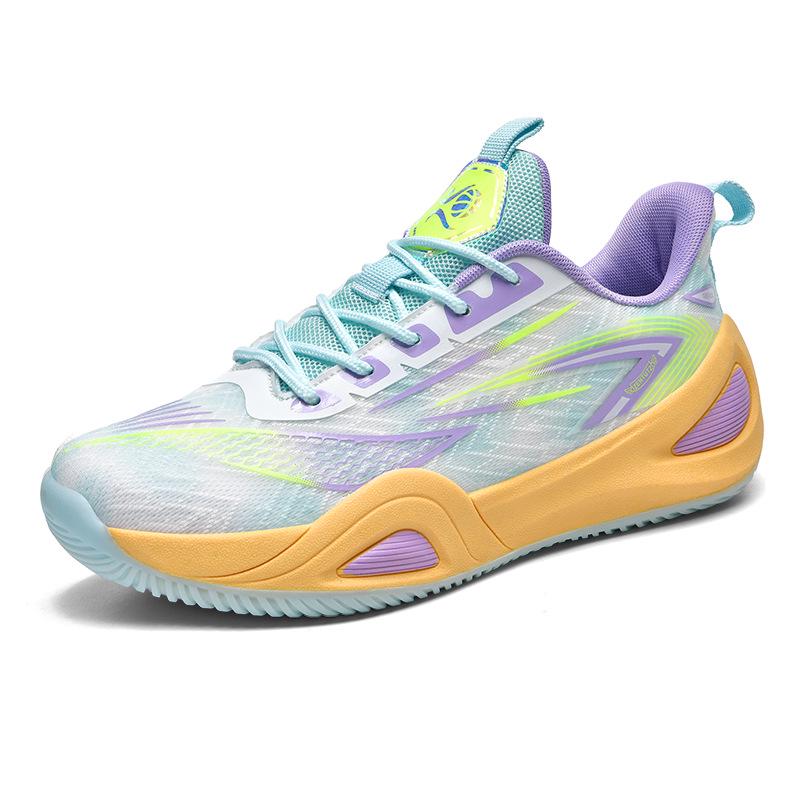 897 Unisex Niedrig geschnittene Basketballschuhe - Bunt, Rutschfestes Mesh für Frühjahr/Sommer Training & Jugendsport