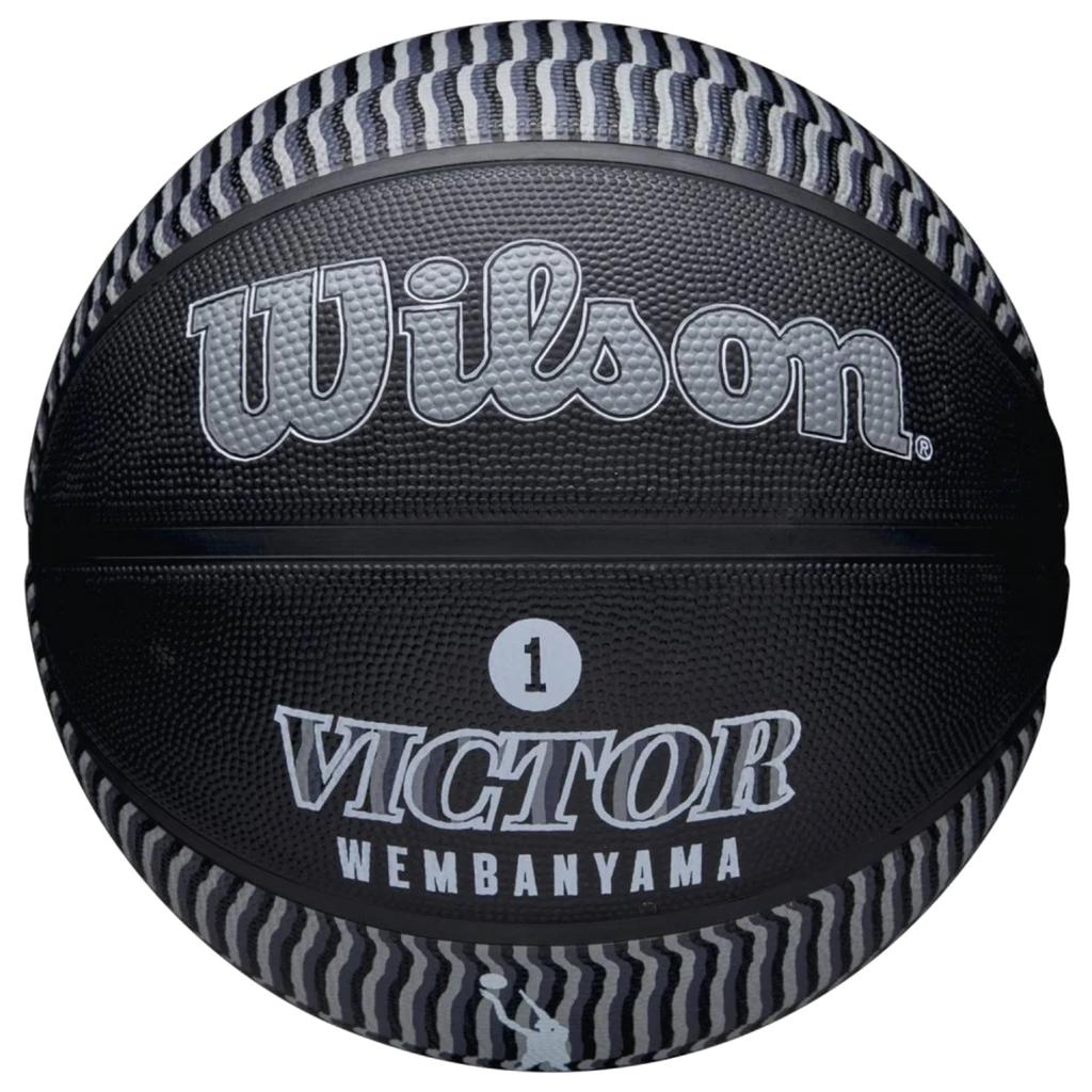 Wilson NBA-Spielerikone Victor Wembanyama Outdoor-Ball, Unisex, schwarz, Basketball
