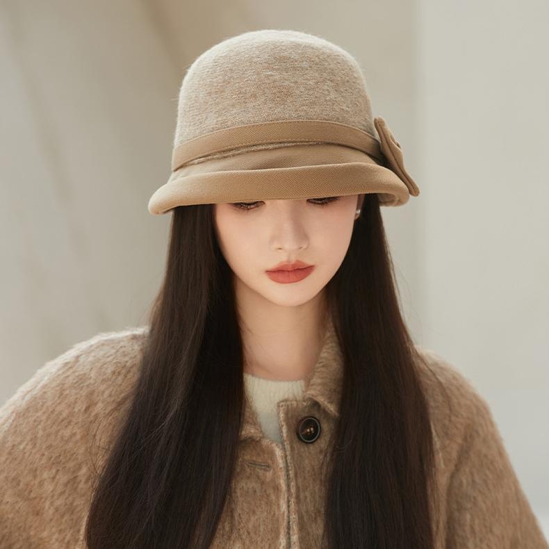 Bob en laine pour femme, style japonais tendance, non élastique, léger et polyvalent, idéal pour l'automne et l'hiver