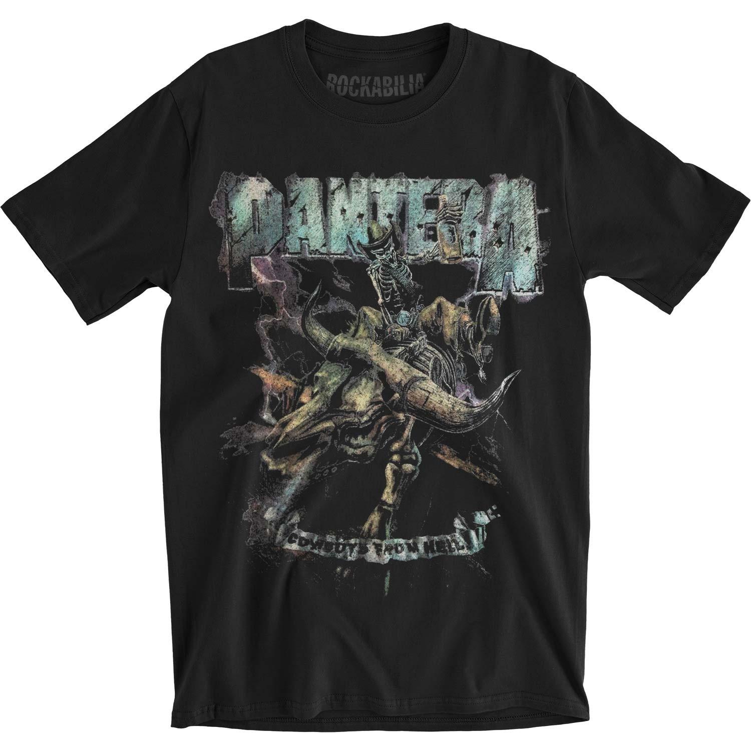 Men s Pantera Vintage Rider Slim Fit T-shirt Medium Black XXL