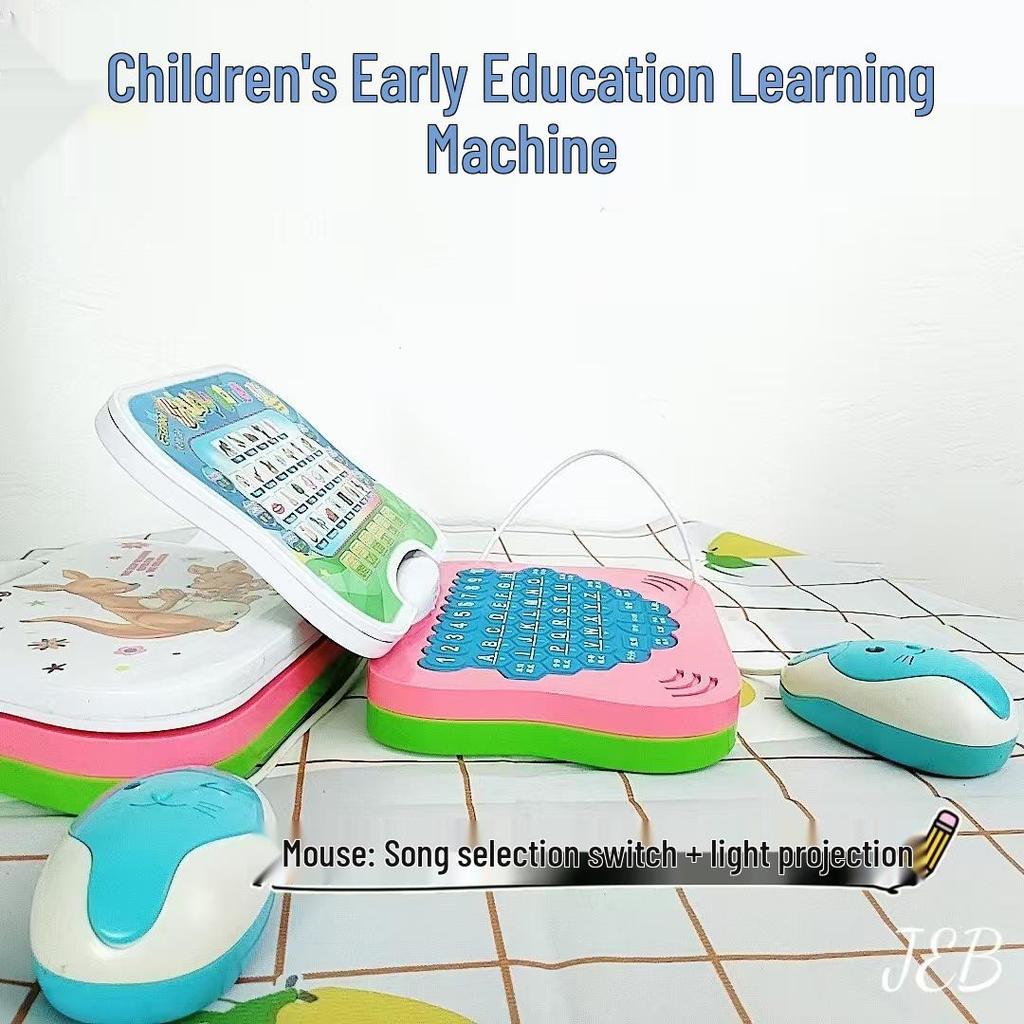 Kids' Multi-functional Notebook: Luminous Mouse, Story Reader, Early Education & Learning Tool