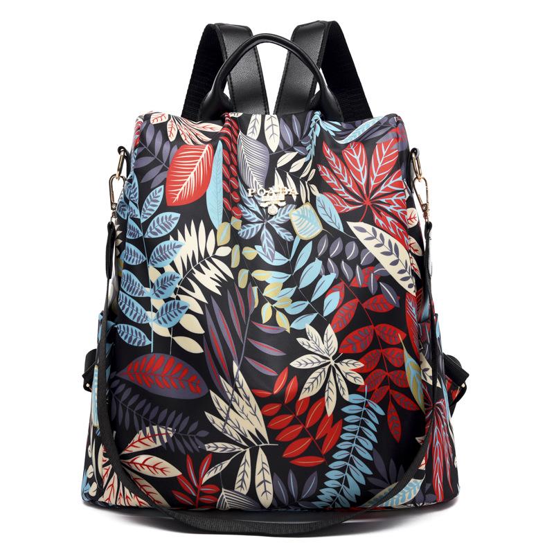 2024 Women's Korean Style Fashion Backpack: Versatile Oxford Cloth Anti-theft Design with Pendant