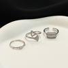 Einfacher und modischer Zirkonring, kalter Stil, leichter Luxus, Nischen-Design, funkelnder Diamant, verstellbarer Öffnungsring