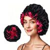 Double-layer Satin Lace Nightcap - Silk Imitation Hair Protection Cap