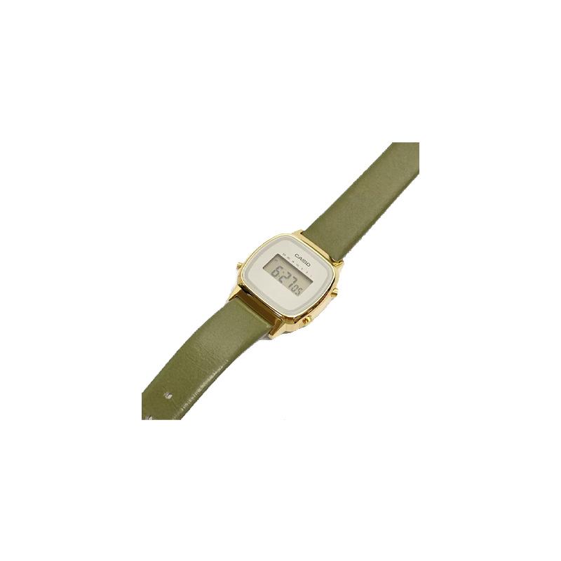 CASIO Life Waterproof Quartz Genuine Leather Strap Women s Watch Gray Dial LA670WFL-3JF серый
