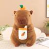 Milk Tea Fruit Cup Capybara Plush Toy Dolls Room Decoration Grape Cherry Carrot