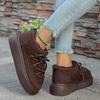 2025 Autumn and Winter New Thick-soled Cross-tie Snow Boots Thickened Mid-length Over-the-knee Warm Women's Short Boots