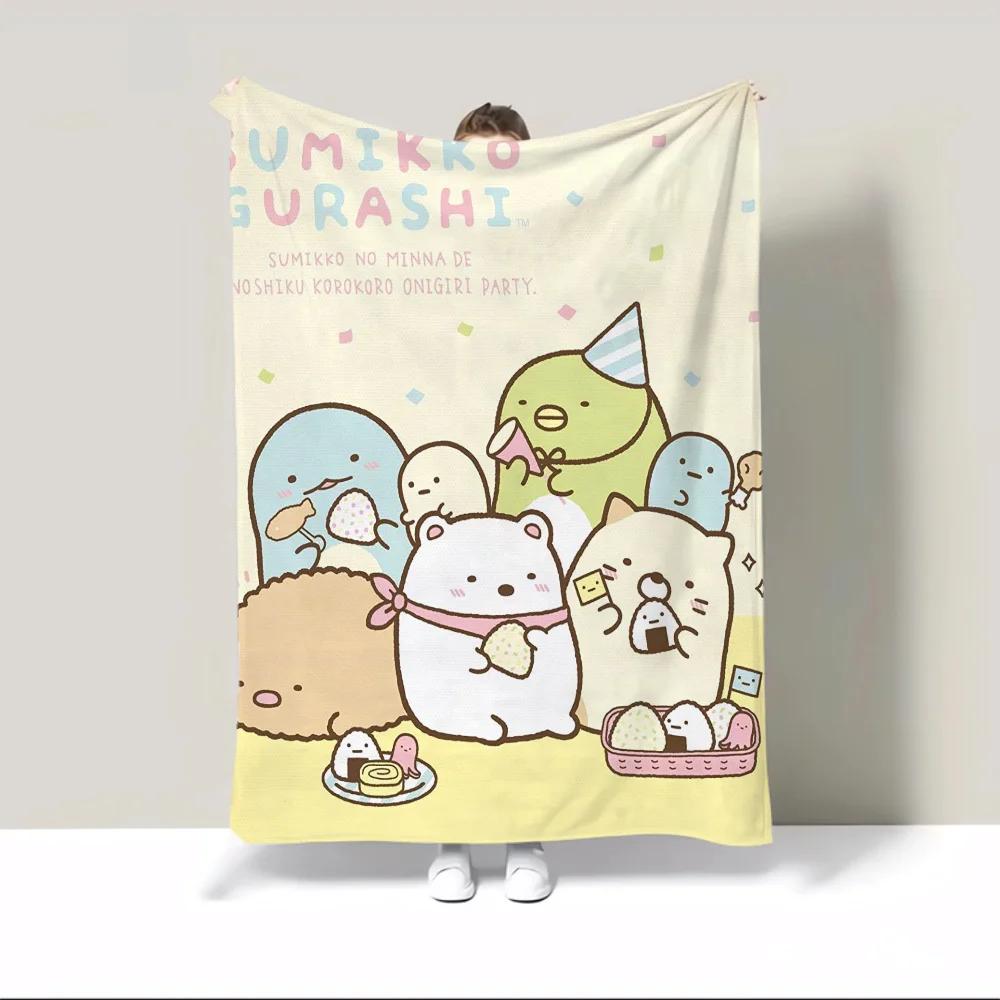 Sumikko Gurashi Mikrofiber Sengetøy Myke Fluffy Tepper og Pledd Tepper til Sofa Luksuriøst Dekorativt Teppe Seng Hjemmeinteriør