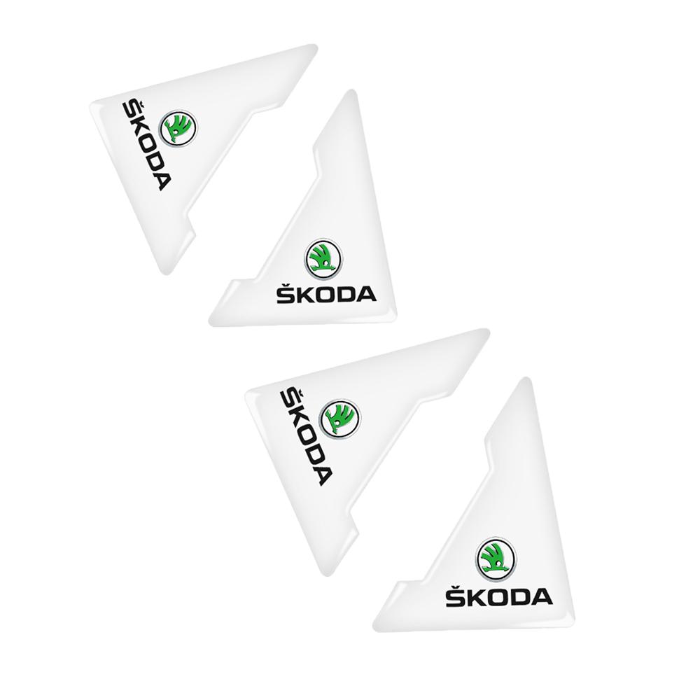 2025 Neu 2/4 Stück Silikon Auto Tür Eckenschutz Anti-Kollision Kratzschutz für Skoda Octavia A5 A7 Rapid Fabia Superb Kodia