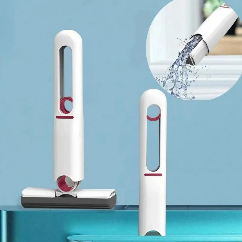 Mini Mop Portable Self-Squeeze Small Mop Hand Free Automatic Cleaning Mop Suitable for Sink, Bathroom, Car Glass, Kitchen