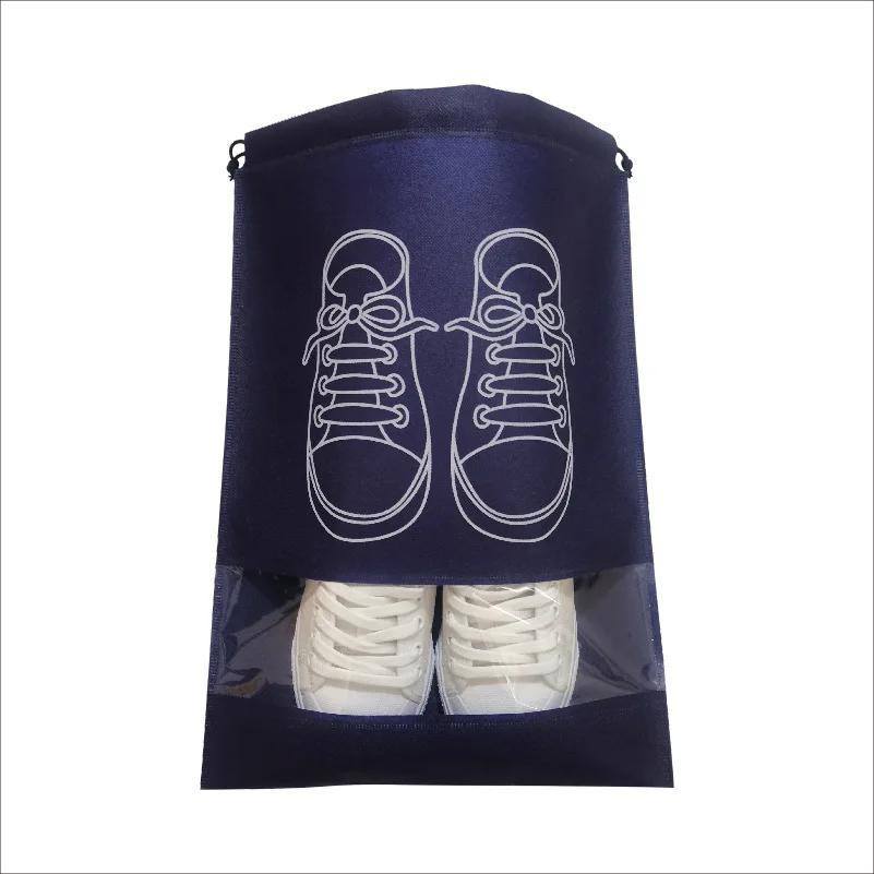 10/5Pcs Shoe Storage Bag With Thickened Non-woven Fabric Strap Mouth Large Capacity Travel Waterproof Shoe Bag Moistureproof