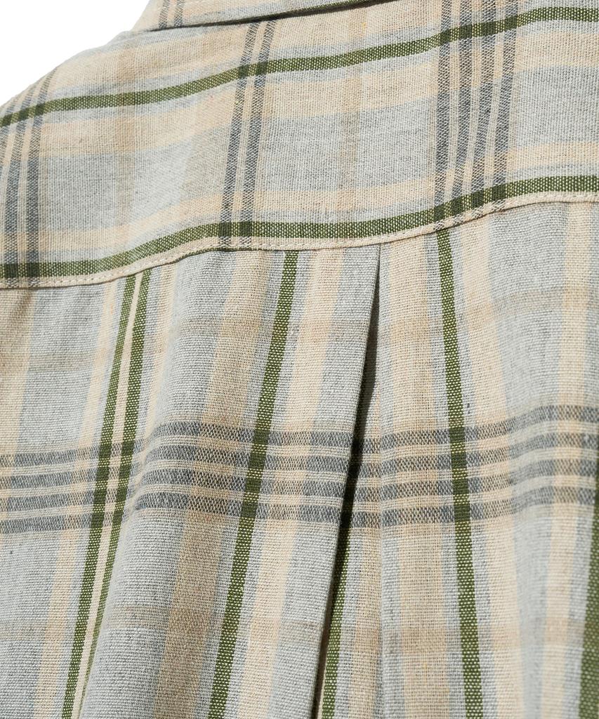 STANDARDERROR 87-Stan071 Soft Vintage Oversized Short Sleeve Check Shirt