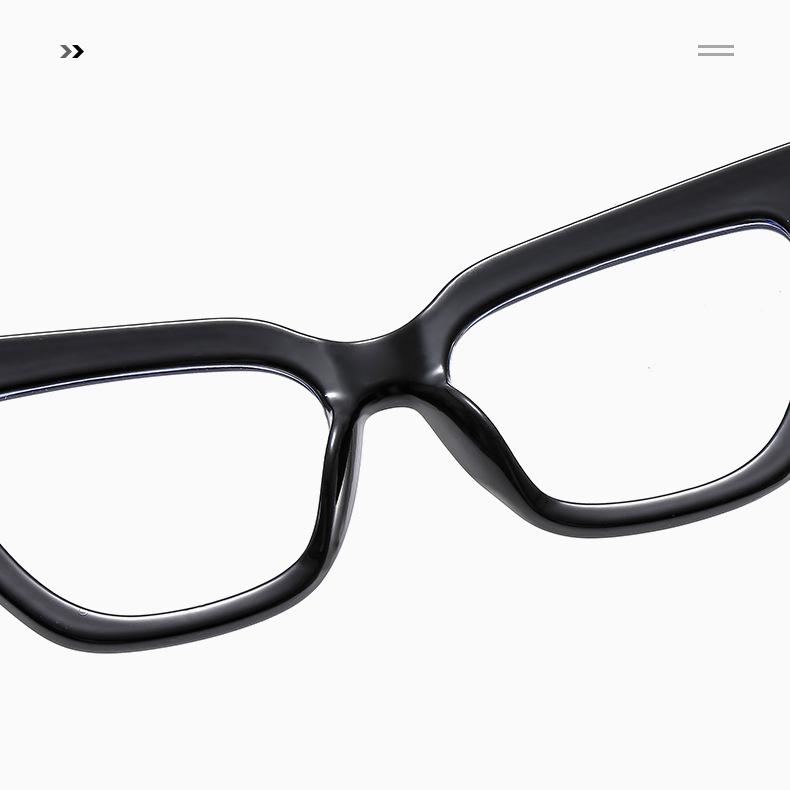 2025 Cross Cat Eye Glasses: Anti-Blue Light European & American Frames, Internet Celebrity Style, Bare Face Optical Design
