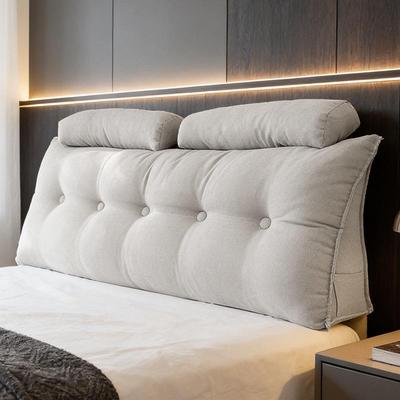Soft Tatami Headboard Cushion: Removable, Washable, Lumbar Support & Anti-collision.