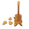 1PC Wooden Acoustic Guitar Pick Box, Wood Decorative Ornament