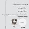 Stainless Steel Dispensing Syringe: 160mm Total Length, 150mm Tube, Pointed Tip, Flat Opening