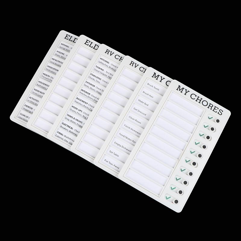 Memo Kunststoff Board Chore Chart Wiederverwendbare Rv Checkliste Tagesplaner Verhalten