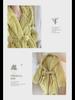 Women's Solid Color Jacquard Flannel Nightdress and Bathrobe - Thick Coral Fleece Lace-Up Pajamas for Autumn and Winter