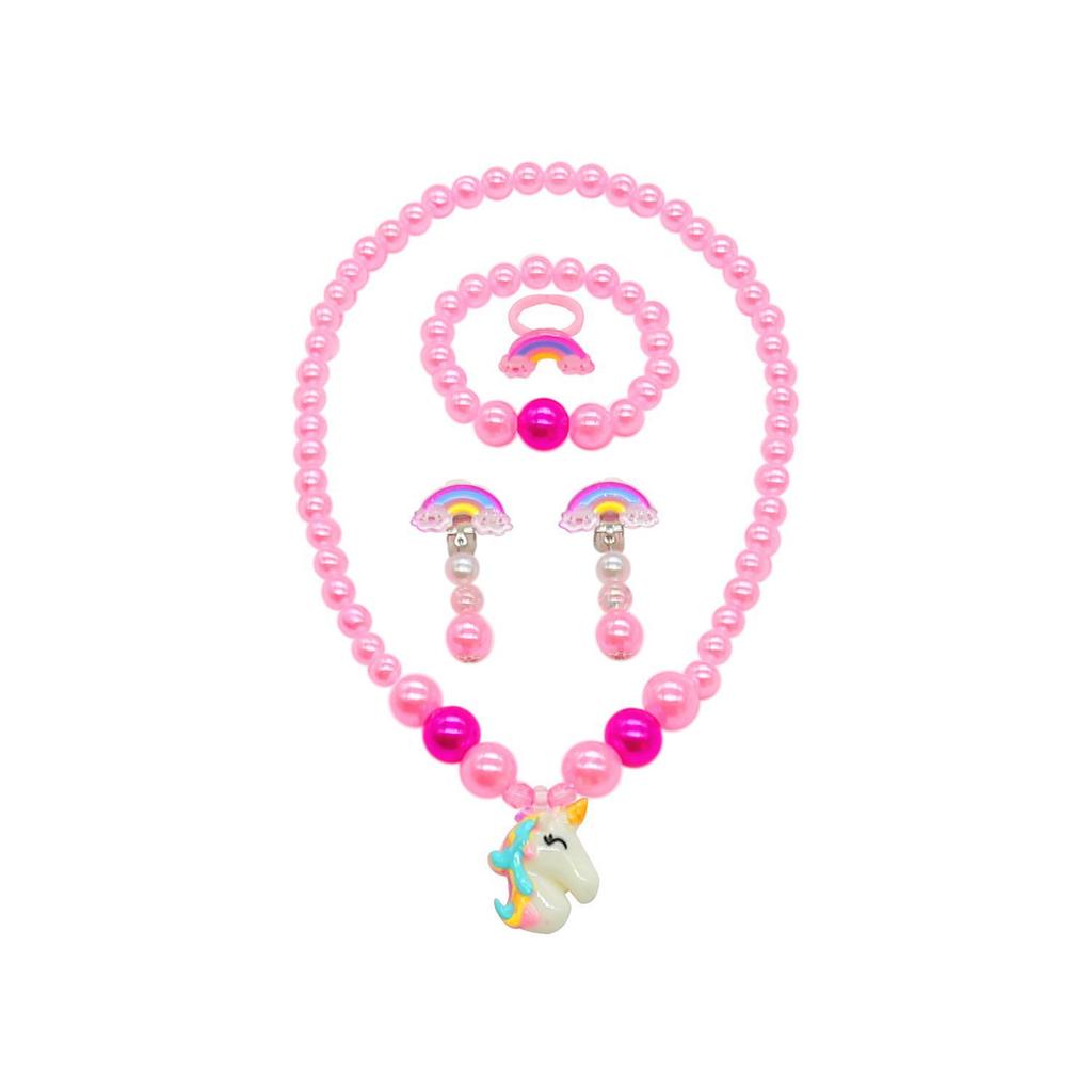 Unicorn princess accessories set, linking crown necklaces, headbands, girls' princess dress accessories, cross-border foreign trade