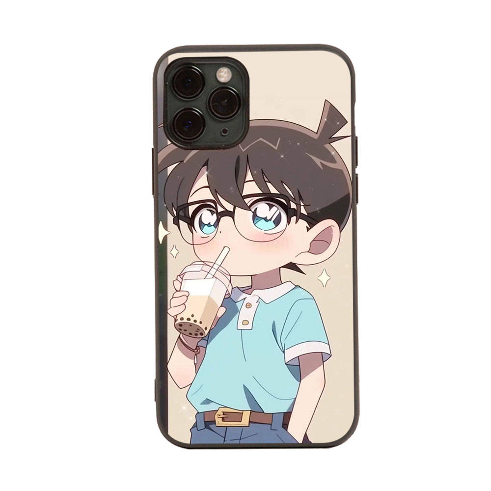 

Чехол для iPhone 16 15 Plus 14 13 12 11 Pro 8 7 6S 6 SE 5S X XR XS Max Realme C30 C33 C31 9I Black Sofe Cover WI89 Detective Conan iPhone 14 гагат