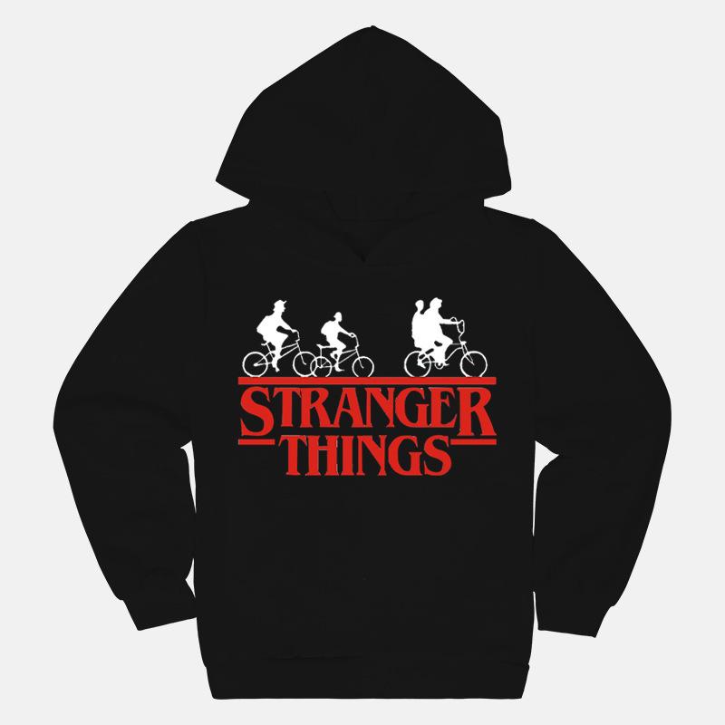 Stranger Thing Printed Children's Hooded Sweatshirt Spring and Autumn Top