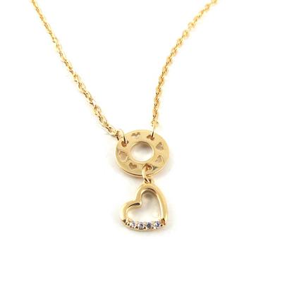 [L1741] - Vergoldete Halskette „Love“