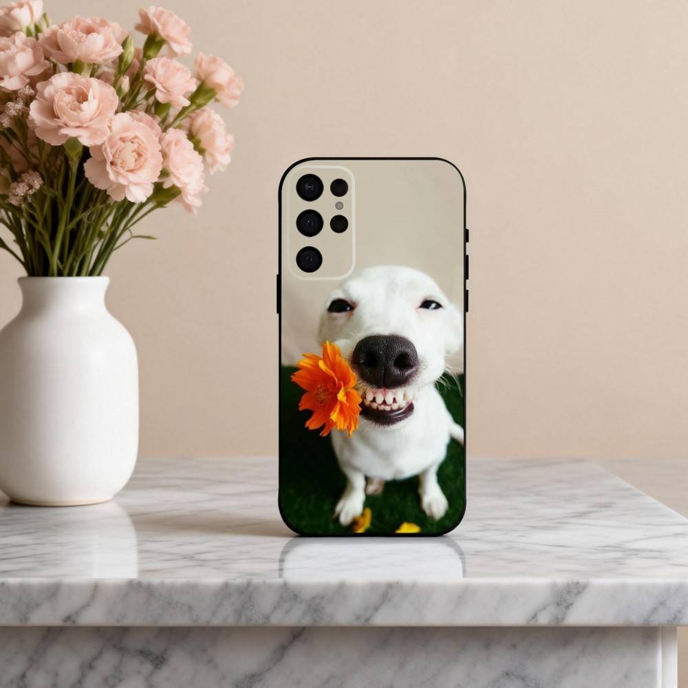 F-Funny A-Animal D-Dog-G Phone Case For Samsung S25,24,23,22,30,21,10,9,Ultra,Plus,Lite,FE,4,5 G Soft Black Case