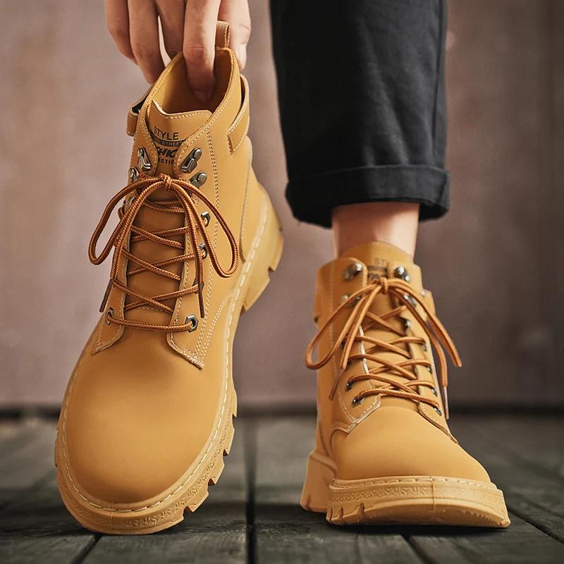 New Spring and Autumn Main Promotion High Top Shoes Extra Large Sports Shoes Outdoor Sports and Leisure Men's Shoes Size 39-44