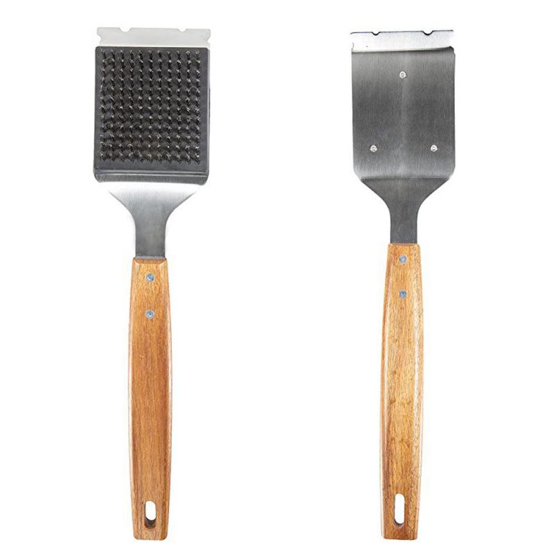 Steel BBQ Brush Grill and Scraper BBQ Cleaner Brush Perfect Tools - Rust Resistant Stainless Steel Barbecue Cleaner