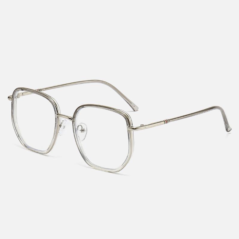No Makeup Retro Literary Glasses Frame Men And Women Tr90 Large Frame Anti-Blue Light Glasses Frame Cross