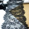 3m X 23cm Black Chantilly Lace, Inelastic French Eyelash Nylon Lace Fabric for Sewing, Bra, Underwear, Lingerie, Dress, Garment, Crafting