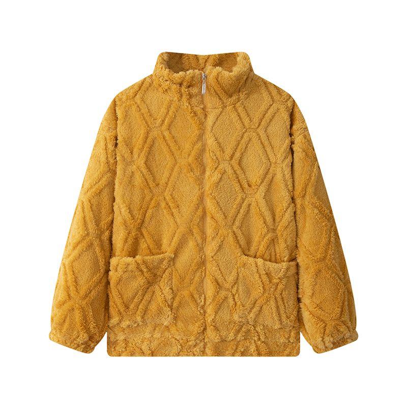 Coat for Women Plush Autumn Winter Thickened Fleece Jacket High Neck Oversize Casual Zipper Coat