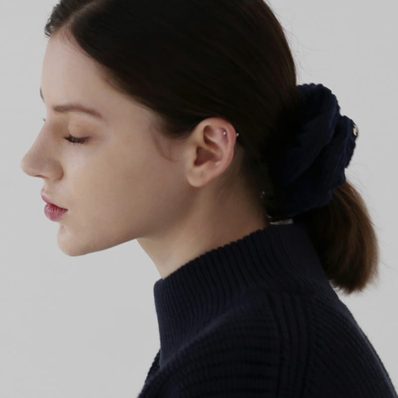 UNDERCONTROL studio SCRUNCHIE / TINY / JEWEL / CORD NAVY