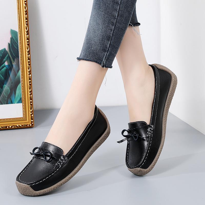 Casual Sneakers Women Shoes New Genuine Leather Comfortable Slip-On Flats Female Shoe Woman Sneaker Chaussures Femme