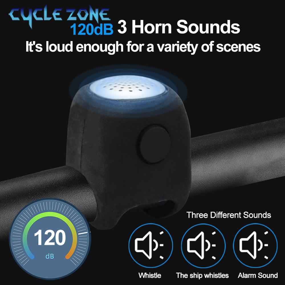 Electric Bicycle Bike Horn 3 Sound Modes Motorcycle Cycling Warning Bell Loud Handlebar Horn for MTB Road Cycling Safe Riding