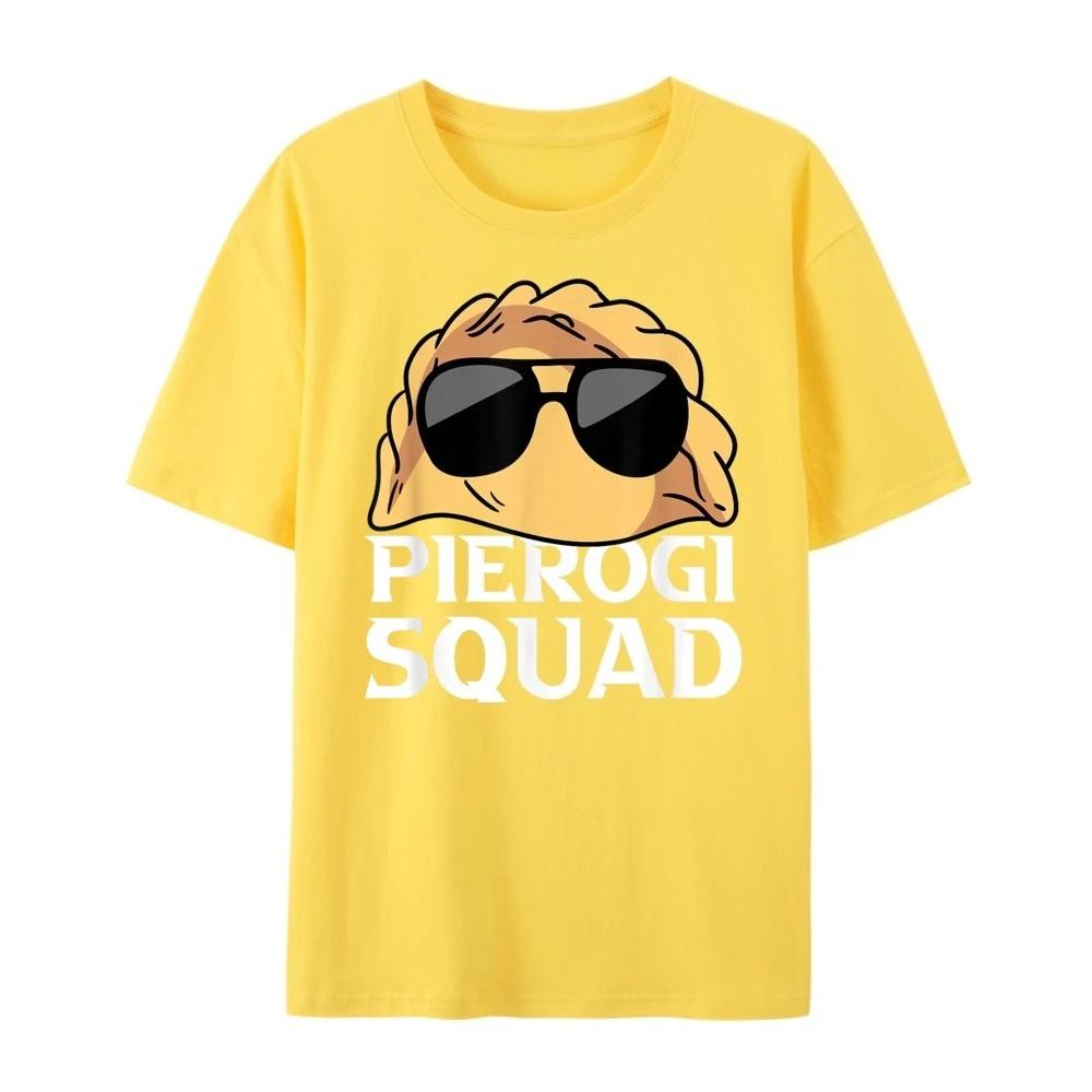 Pierogi Squad Polish Cuisine Printed Pattern Tshirt Fashion Short Sleeve Round Neck Womens Tshirt