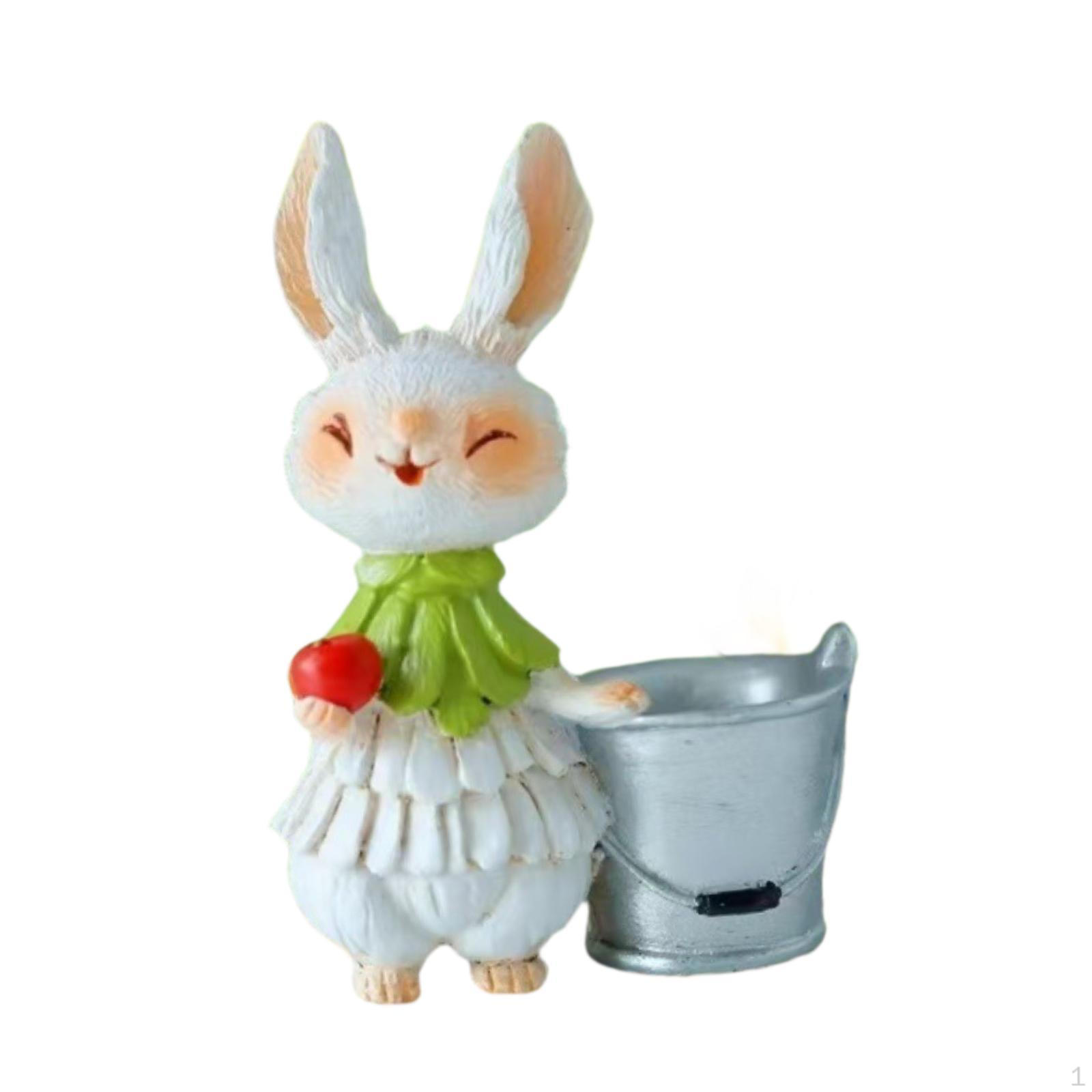 

Фигурка кролика цветочный горшок пасхальное украшение для использования в помещении зелёный