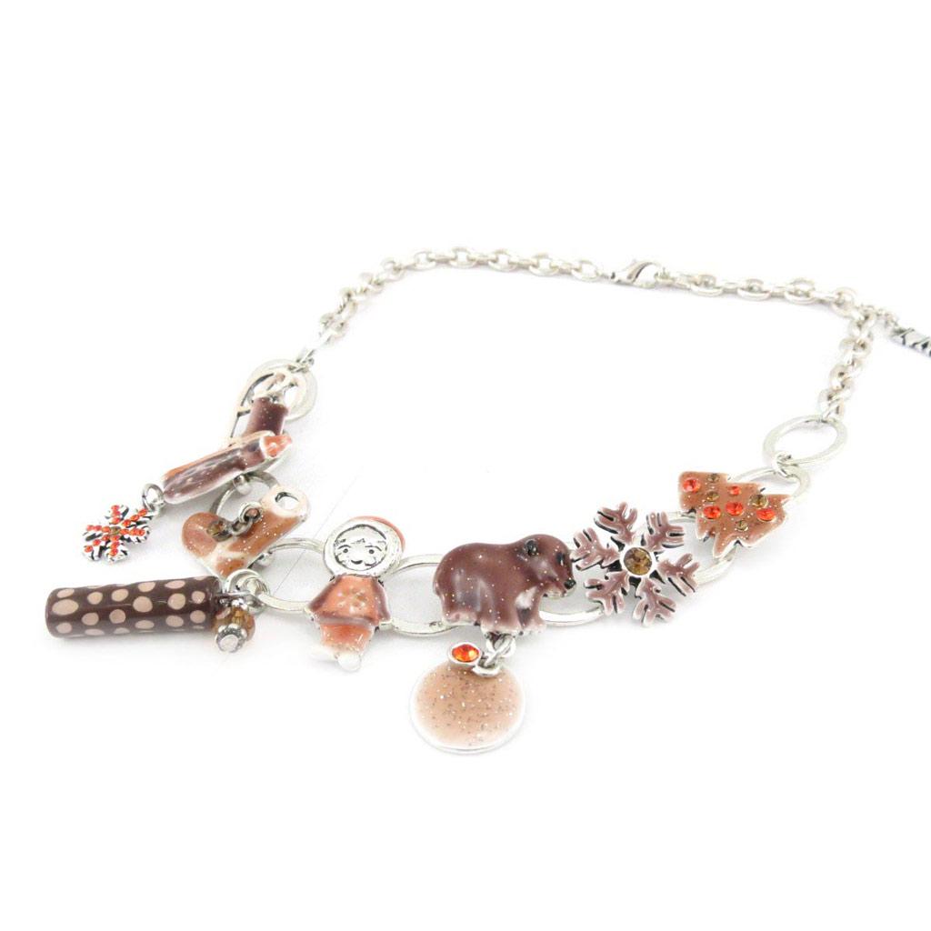NOA [J5370] - Chocolate 'Merry Christmas' Designer Necklace