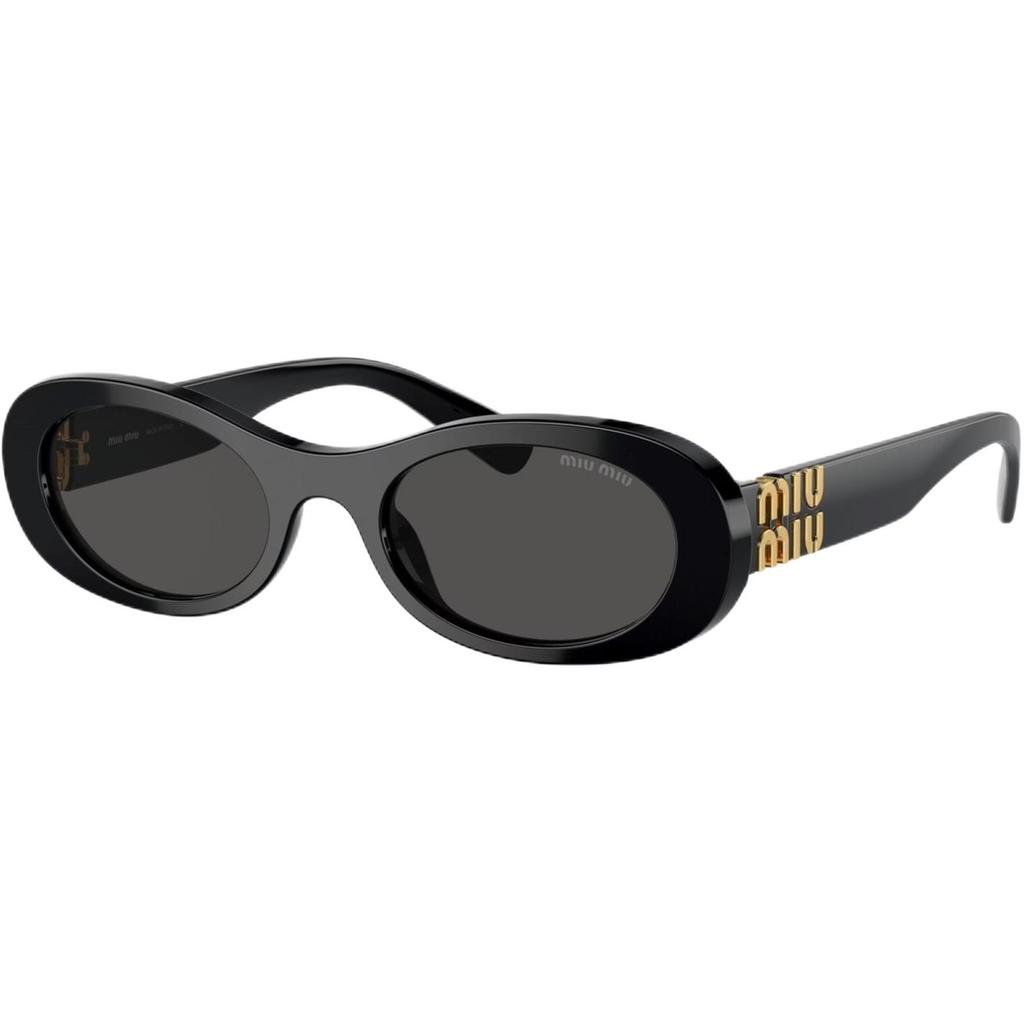 MIU MIU Logo Acetat Oval Sonnenbrille Damen Sonnenbrille Schwarz 710731