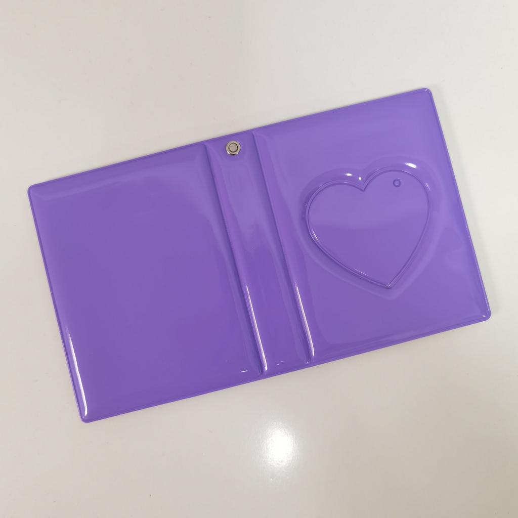 Heart Shaped Hollow Mirror Plate 3-inch Single Grid Polaroid Photo Album Idol Album Small Card Storage Album