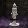 Horror Theme Decor 3D Printed Hooded Woman Statue, Gothic Grim Reaper Figurine, Halloween Table Decoration Party for Home Office Desk Shelf
