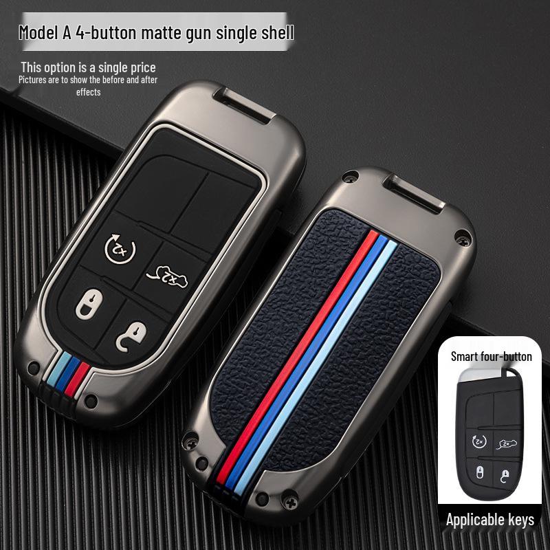 GAC Fiat Viaggio/Ottimo Car Key Case with Metal Shell and Buckle Protection