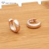 Fashion Round Smooth Arc Metal Drop Earrings For Women Girl Jewelry Rose Gold Color Eardrop