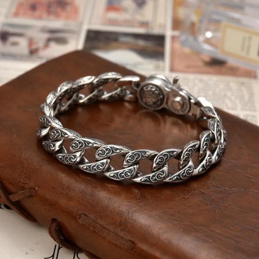 New Retro Bracelet, Old Pixiu Bracelet, Wide Bracelet for Men, Domineering and Versatile