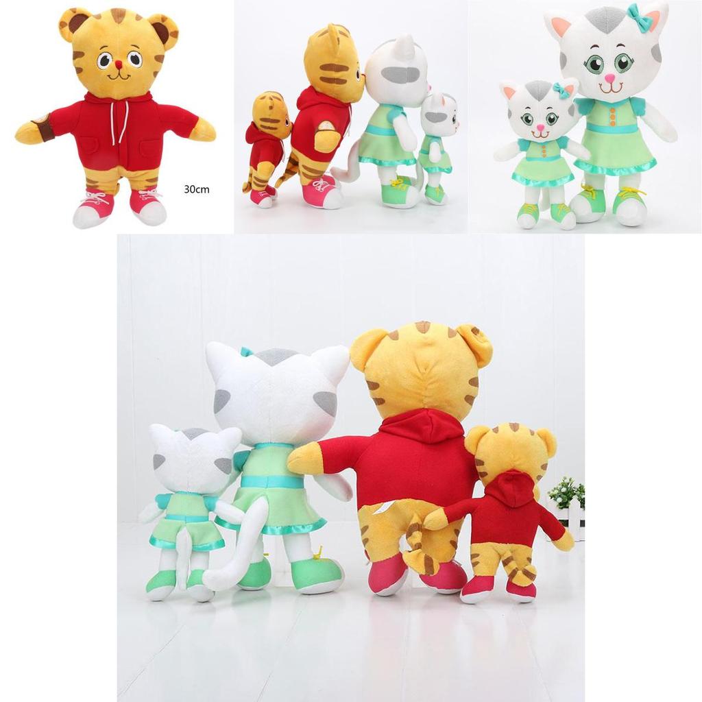 Delightfully Soft Daniel Tiger And Katerina Kittycat Plush Xmas Toys For Kids Gift